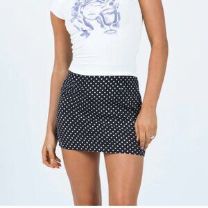 {Princess Polly} Selby Polka Dot Mini Skirt | Black + White ~ Size 4